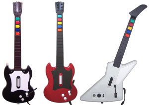 Différents modèles de guitare étaient disponibles.