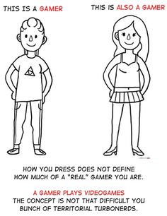 Ton sexe et ton habillement ne devraient pas définir à quel point tu est un "vrai" joueur.