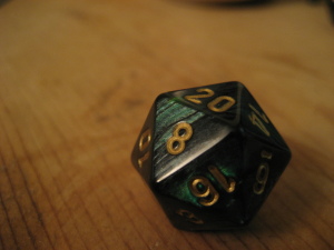 Laying d20
