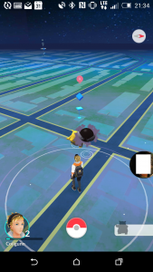 La carte de mon quartier, version Pokémon Go. On y aperçoit une murale transformée en Pokéstop (Cube bleu). Vous remarquerez que les Pokémon qui sortent la nuit sont des fantômes et des mangeurs de rêves! 