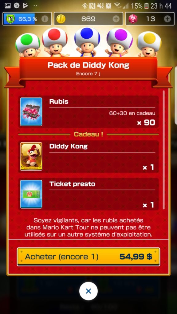 Mario Kart Tour : Diddy Kong